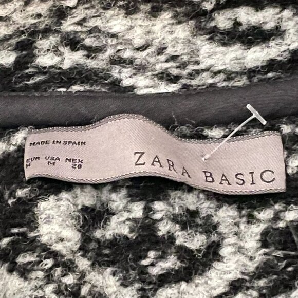 Zara Fair Isle Reindeer Wool Blend Vest M Faux Fur Hood Nordic Holiday Après Ski - Picture 8 of 11